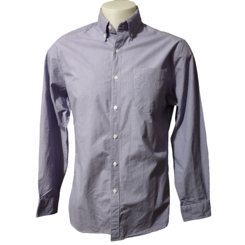 J. Crew Shirt Mens Adult M Check Long Sleeve Button-Up Dress Lightweight Classic